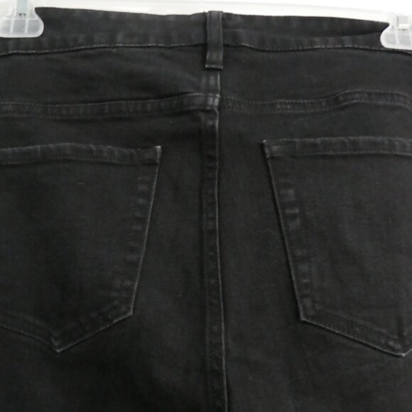 JOE FRESH + | size 16 | Classic Slim | Black Distressed Bermuda Denim Jeans - Picture 13 of 16